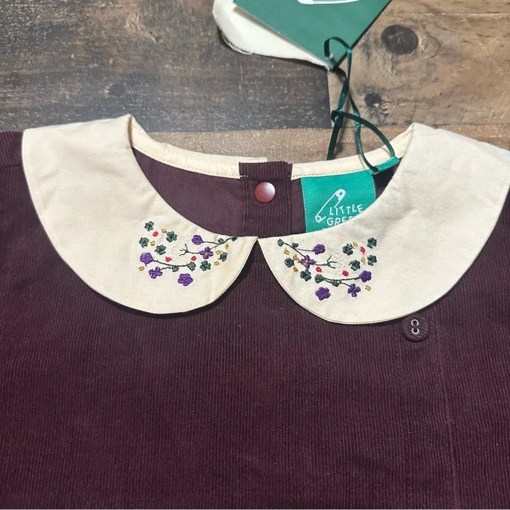 Little Green Radicals Plum Button Down Dress